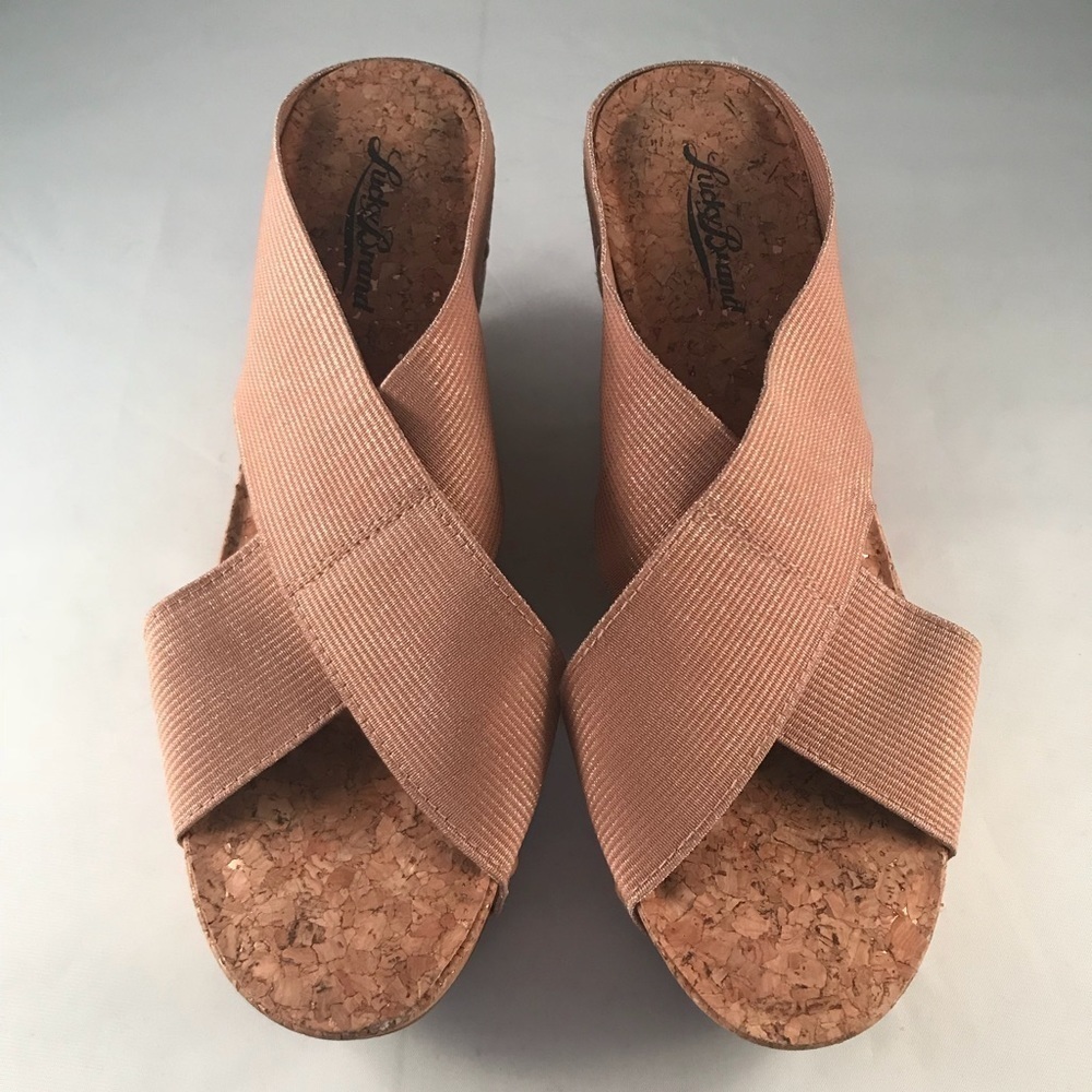 NWOB Lucky Brand Miller2 Wedge Sandals- Size 8.5